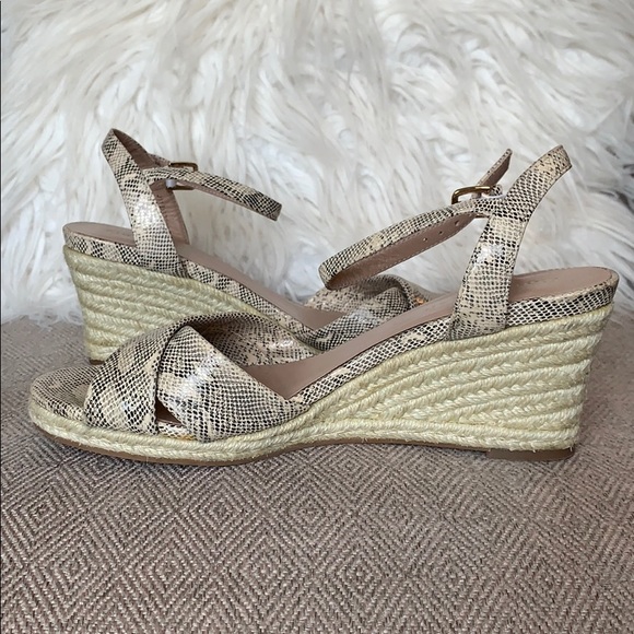 Cole Haan Snake Print Espadrille Wedges - Picture 6 of 8